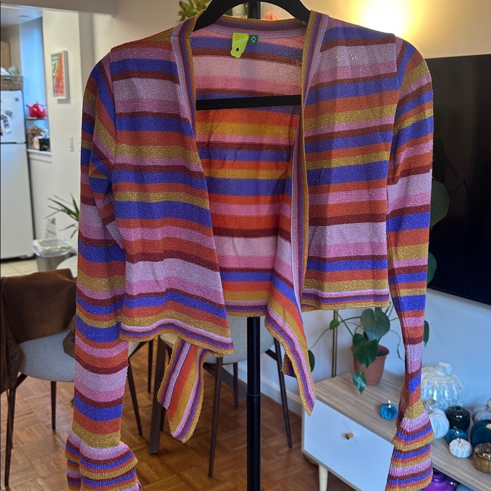 FARM Rio Multicolor Striped Cardigan